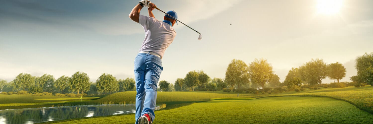 golfen holland-mann-spielt-golf